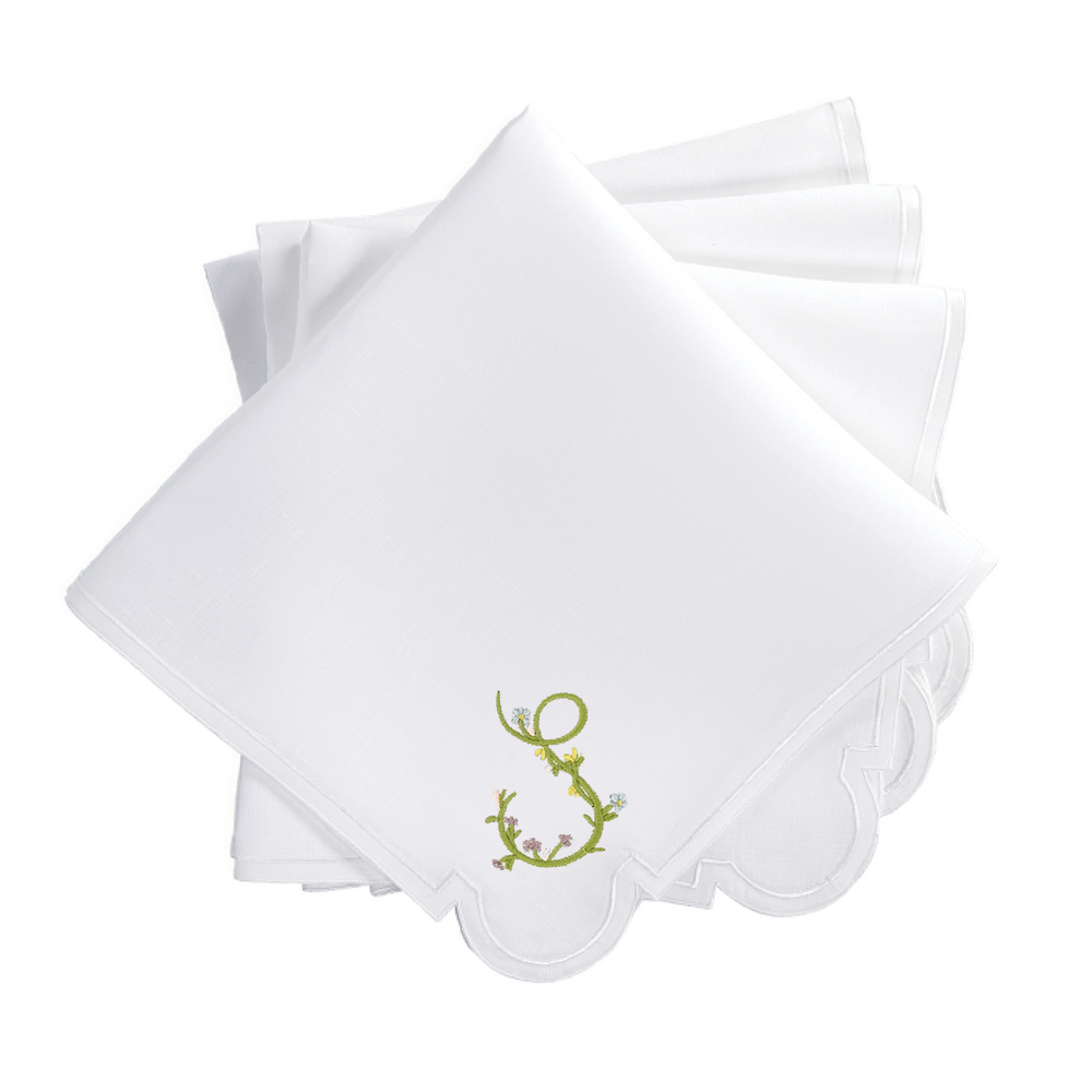 Gina Langford x Courtland & Co. Mirasol Dinner Napkins - White