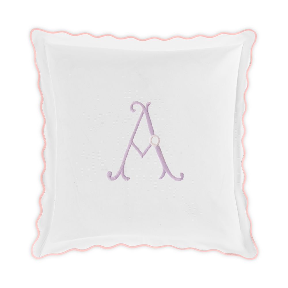 Embroidered Camilla Pique Sham - Pink