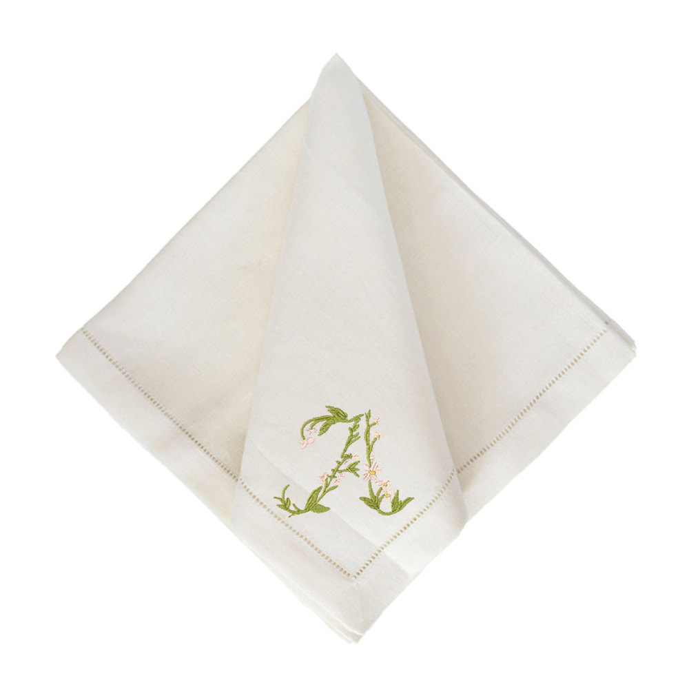 Gina Langford x Courtland and Co. Dinner Napkins - Ecru
