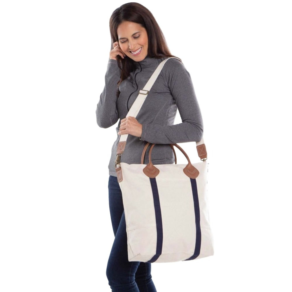 Customizable Flight Bag -- Navy//Natural