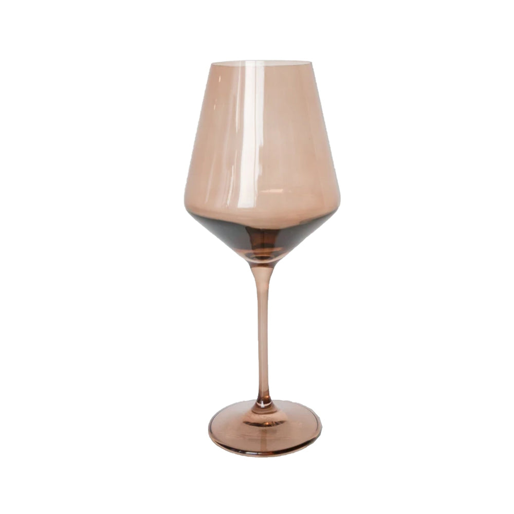 Amber Smoke Stemmed Wine Glasses