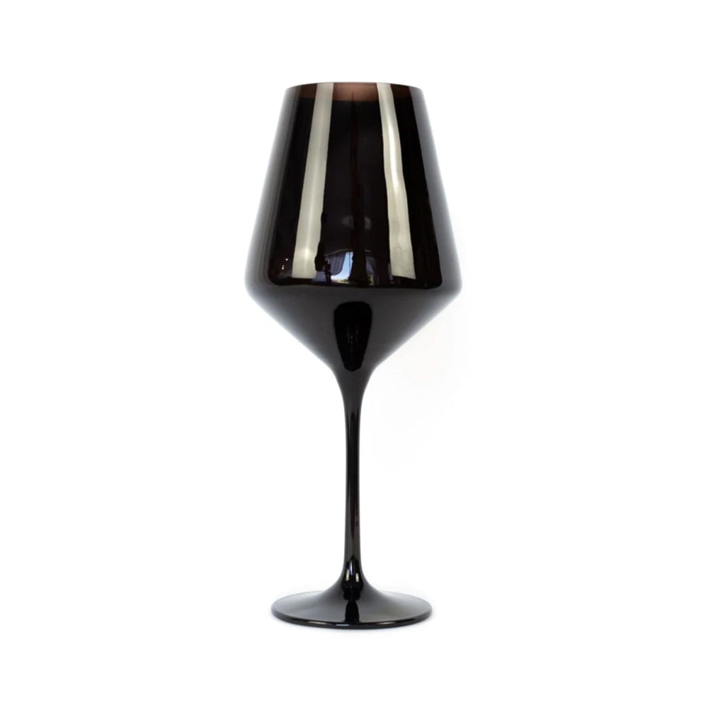 Black Stemmed Wine Glasses