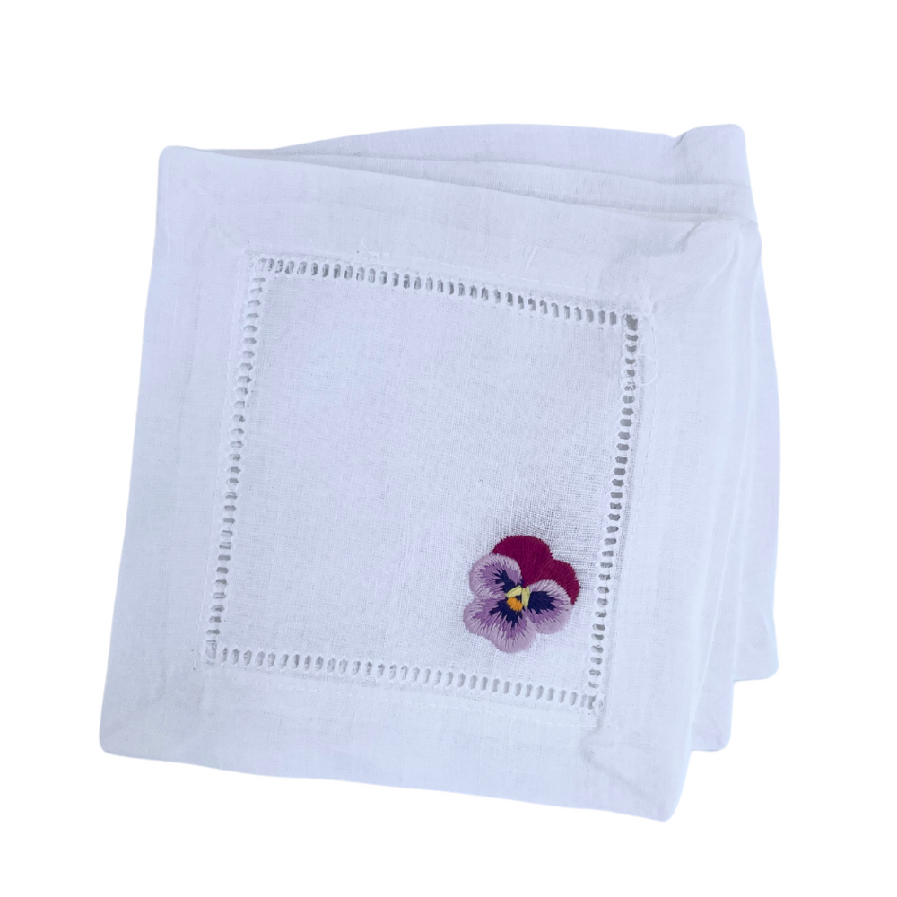Pansy Cocktail Napkins