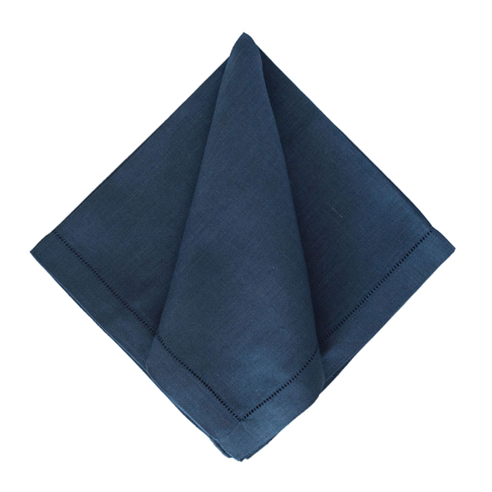 Festival Customizable Linen Dinner Napkins - Navy
