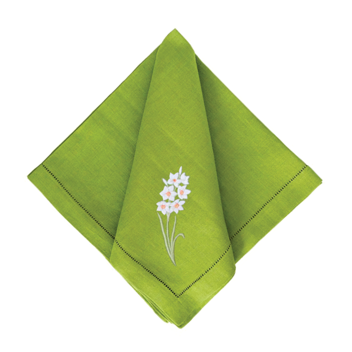 Daffodil Dinner Napkins - Fern