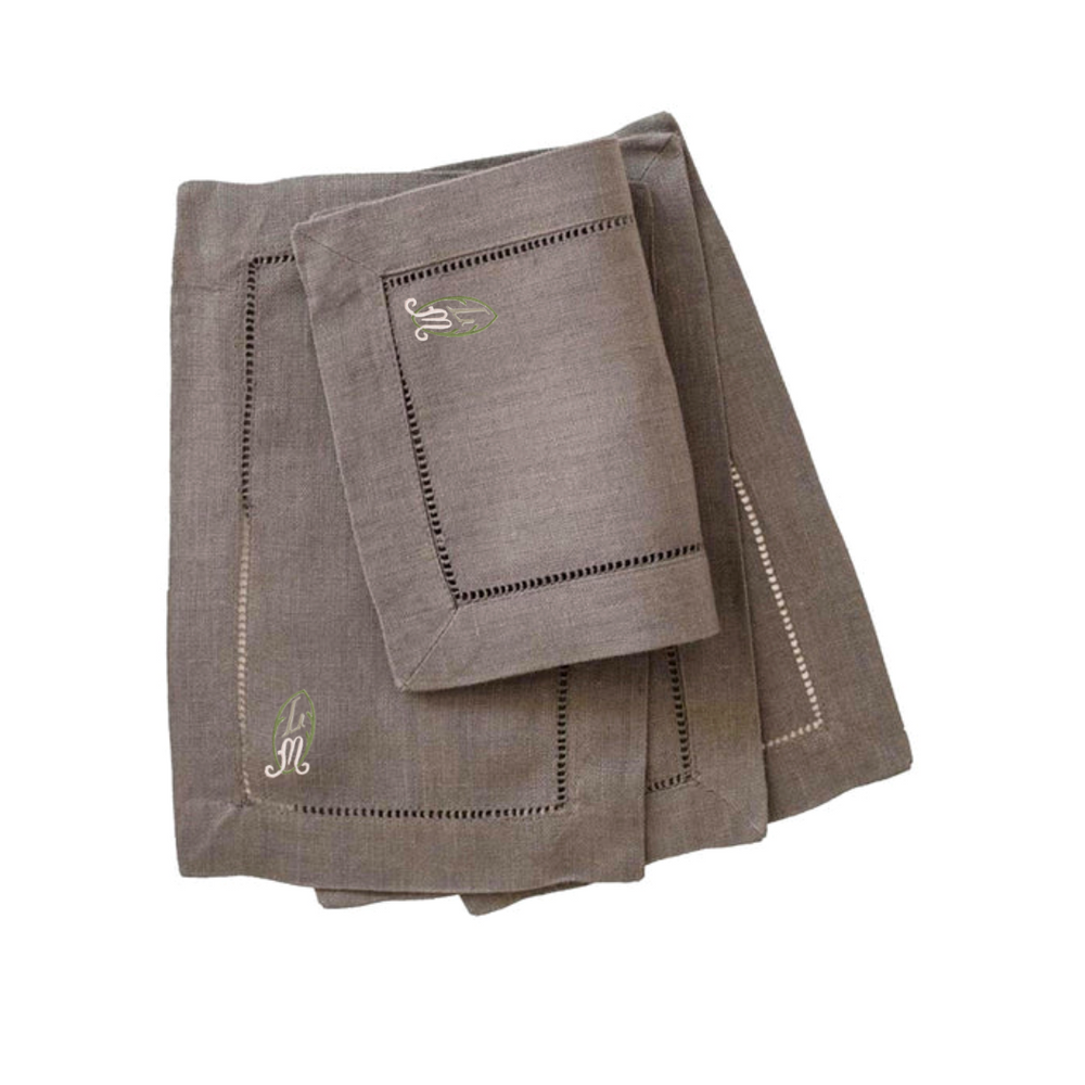 Festival 6x9 Customizable Linen Cocktail Napkins - Pewter