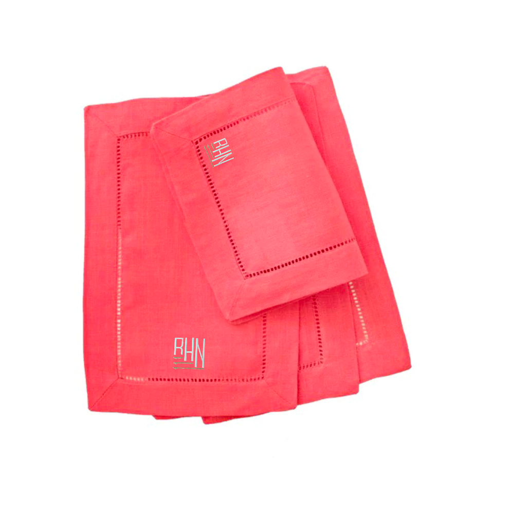 Festival 6x9 Customizable Linen Cocktail Napkins - Poppy