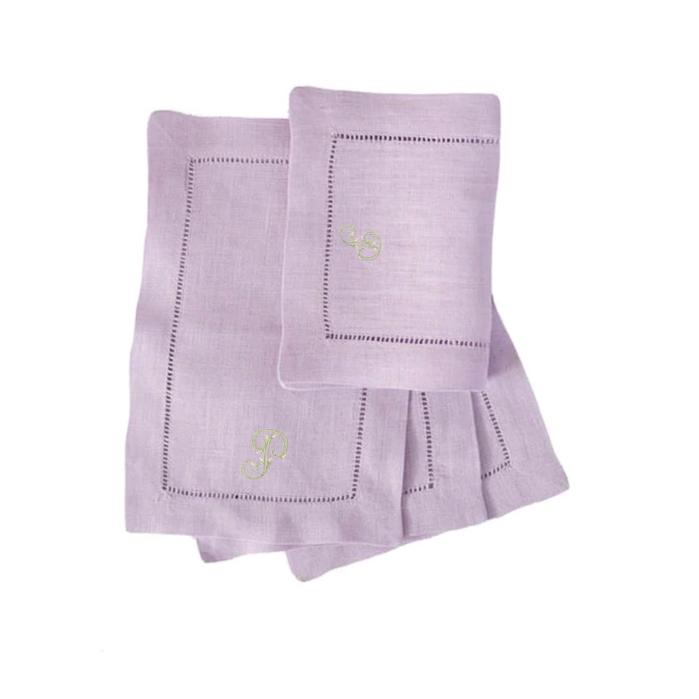 Festival 6x9 Customizable Linen Cocktail Napkins - Pansy