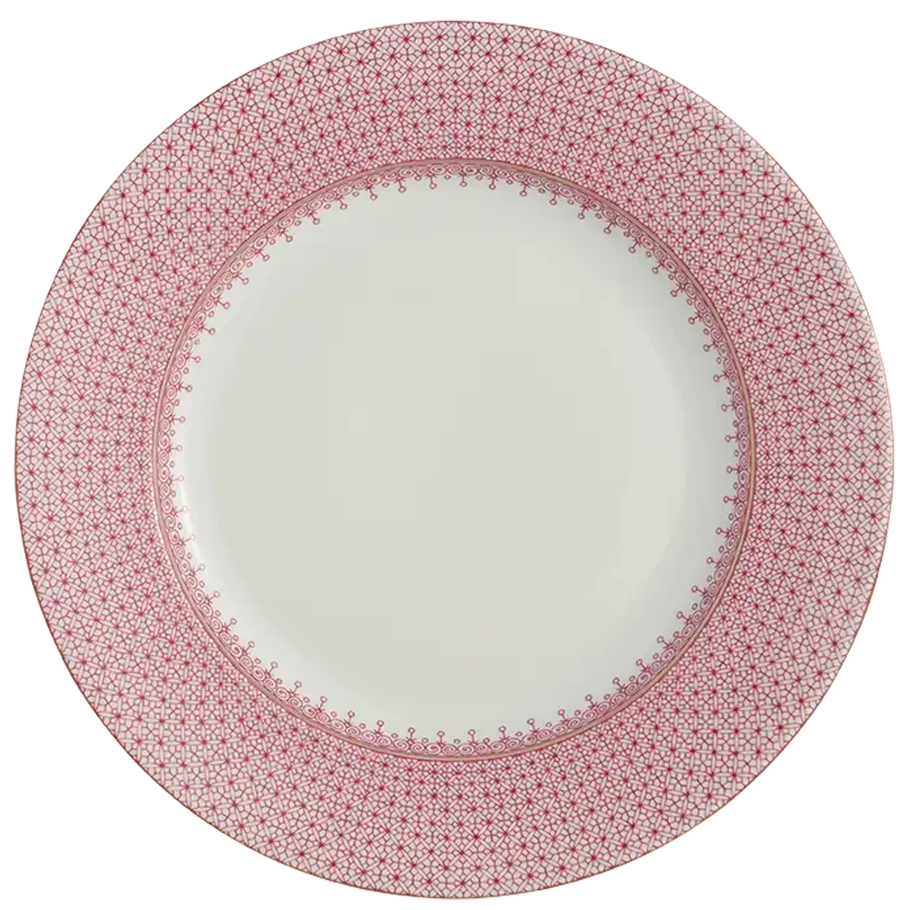 Lace Dinner Plate - Pink