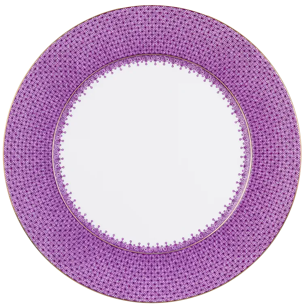 Lace Service Plate - Plum