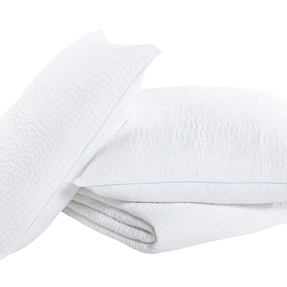 Organic Hand Stitched White Quilt