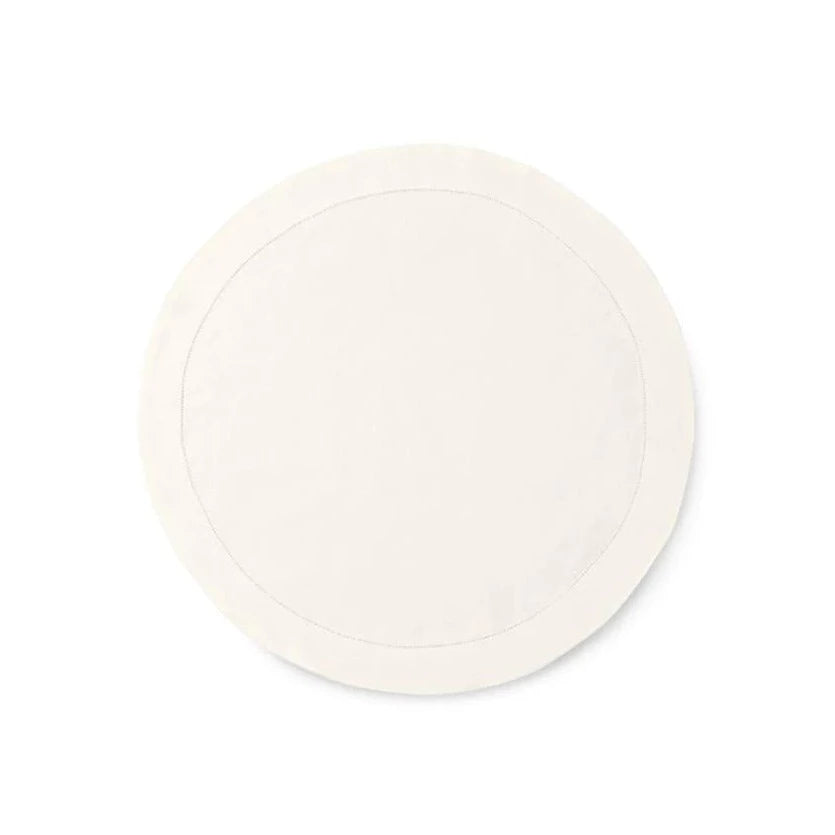 Round Linen Hemstitch Placemats