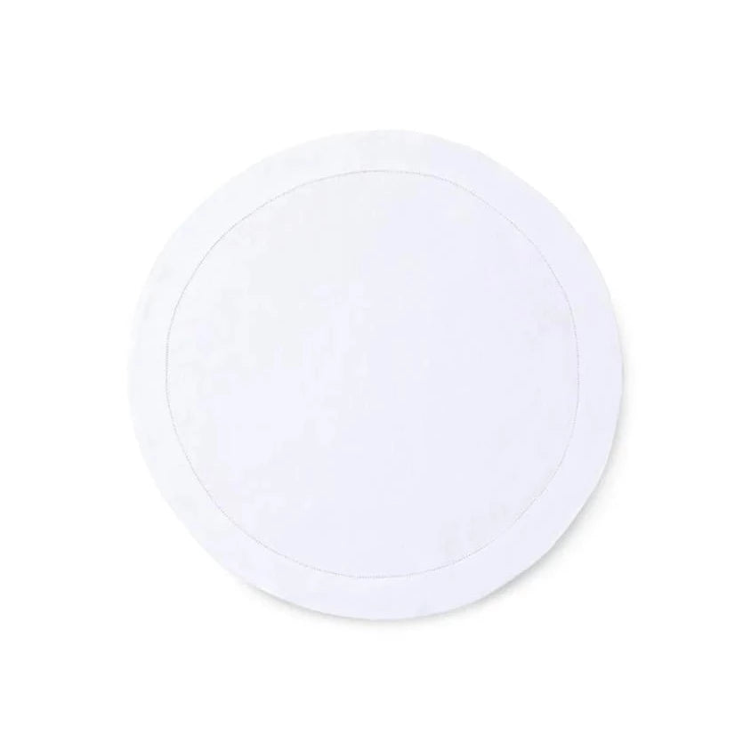 Round Linen Hemstitch Placemats