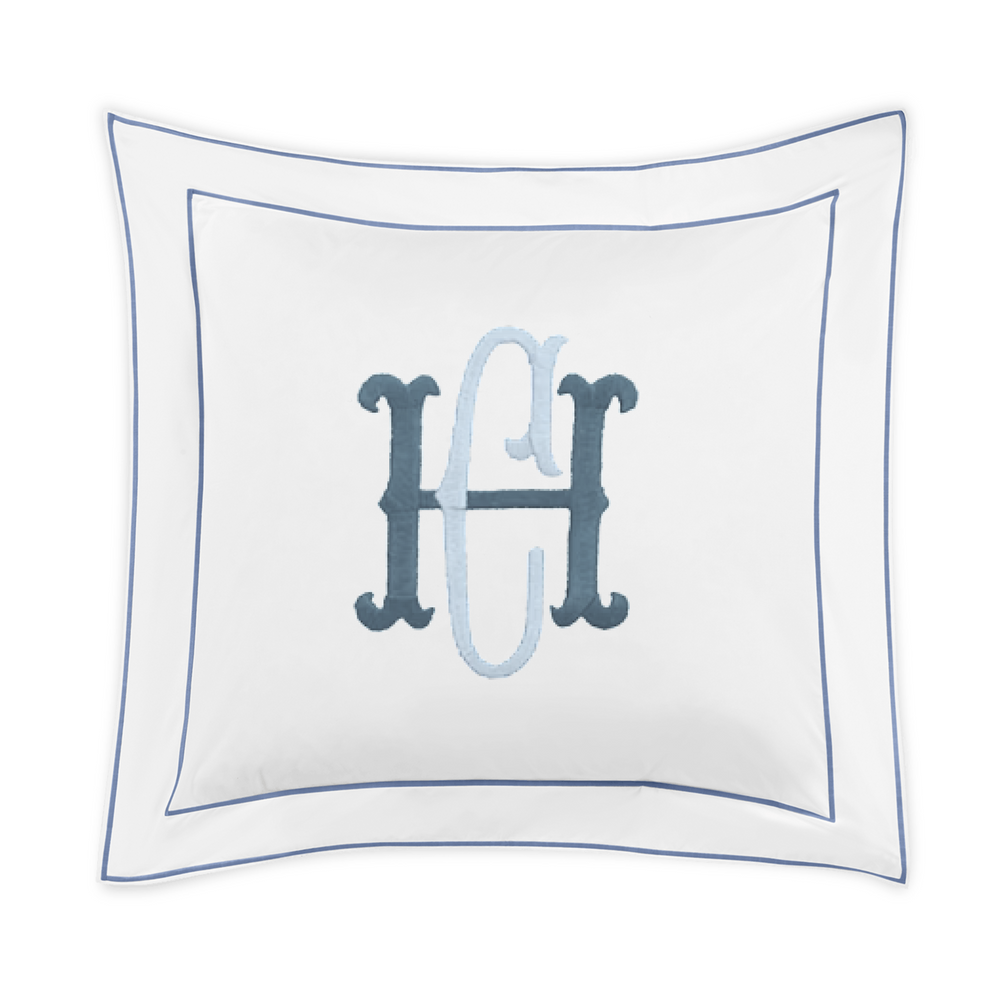 Embroidered Ansonia Euro Sham - Ocean