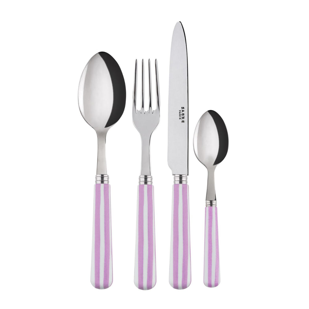 Pink Stripe Flatware