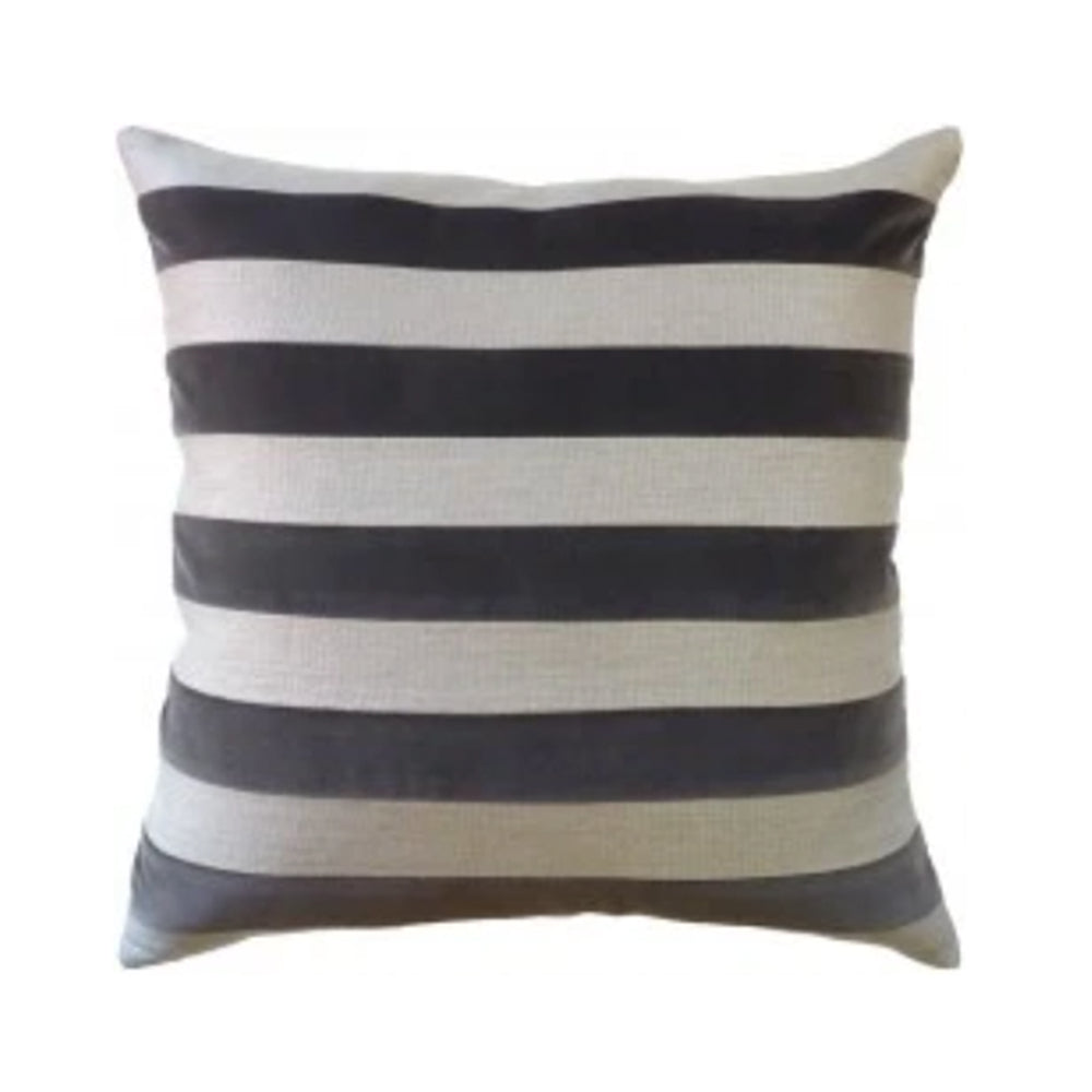 Parker Stripe Pillow - Taupe / Marine