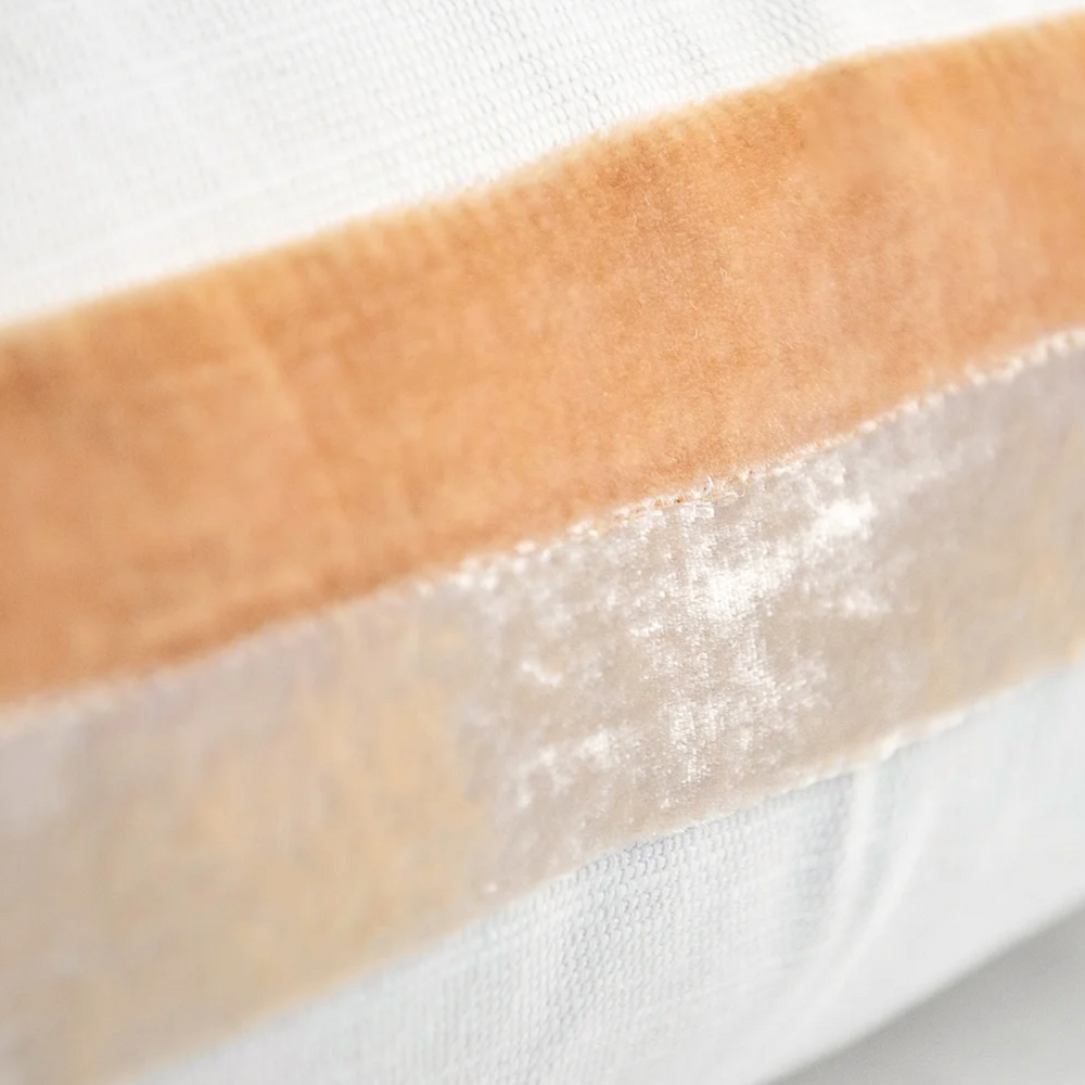 Double Tuxedo Pillow - Grass / Blush / Latte / Mango