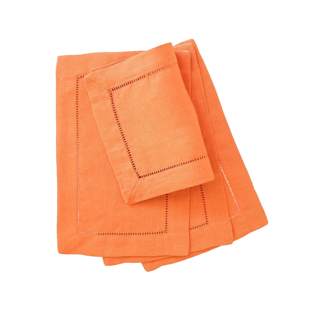 Festival 6x9 Customizable Linen Cocktail Napkins - Tangerine
