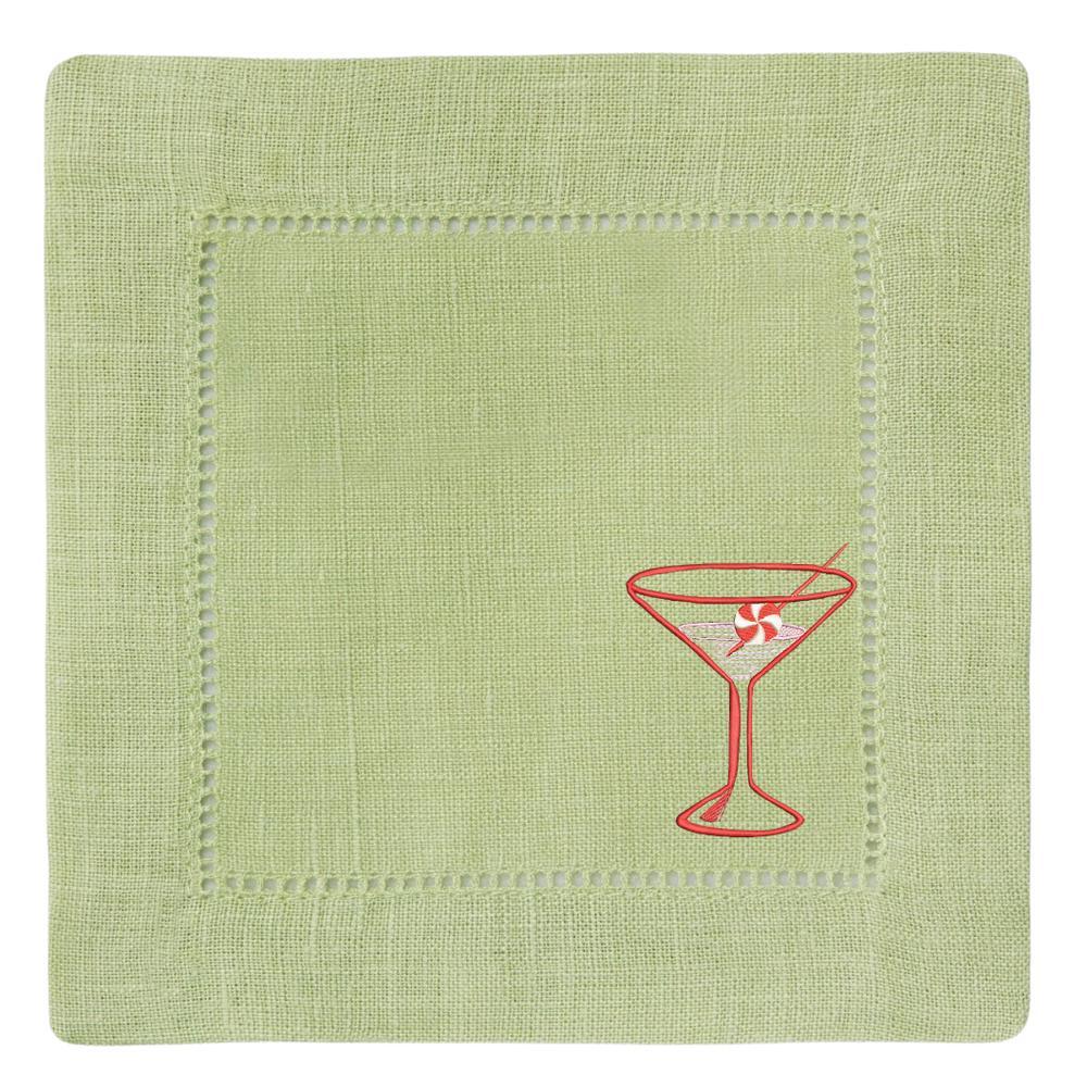 Peppermint Martini Cocktail Napkins-Multiple Colors