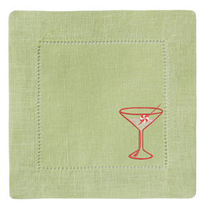 Peppermint Martini Cocktail Napkins-Multiple Colors