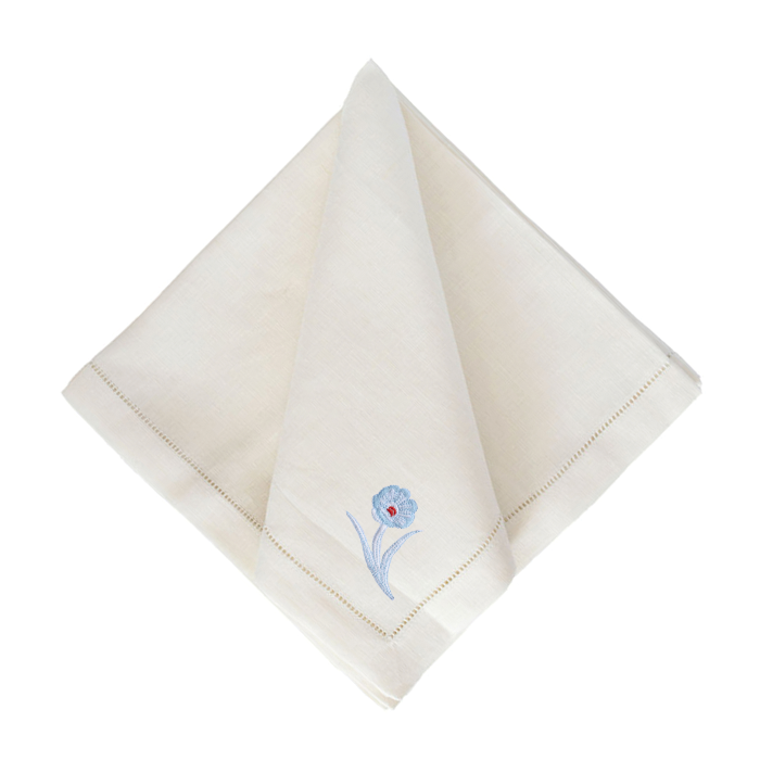 Bob Christian Poppy Stem Dinner Napkins-Multiple Colors