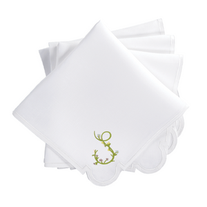 Gina Langford x Courtland & Co. Mirasol Dinner Napkins - White