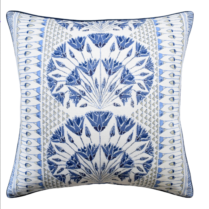 Cairo Blue and White Pillow