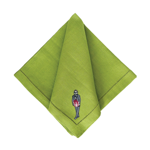 Julia Christian Man with a Gift in Grey & Red