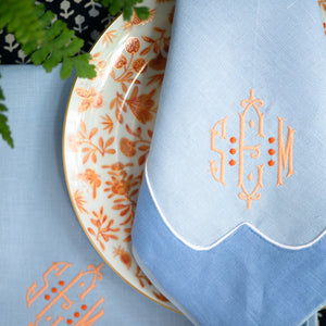 Scallop Border Dinner Napkins