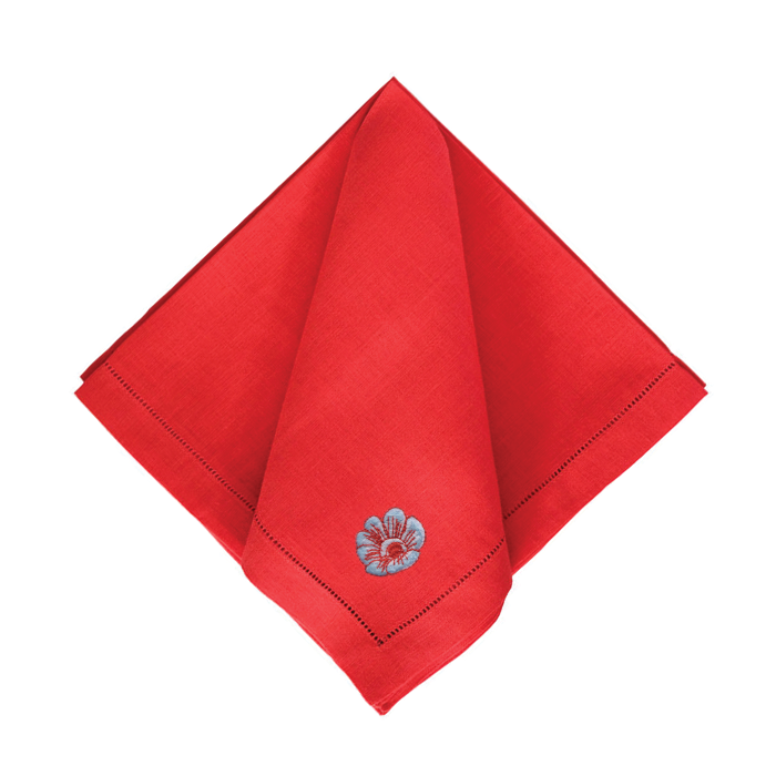 Poppy Christmas Dinner Napkins-Multiple Colors