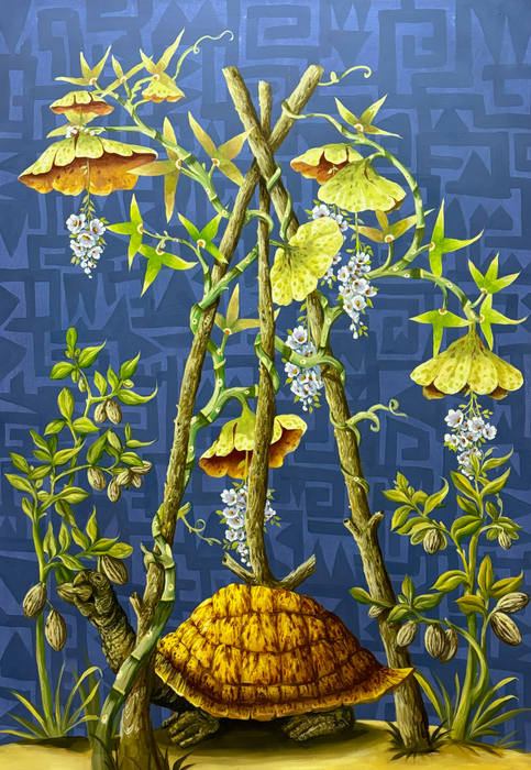 Paper Panel-Turtle Eating Pecans