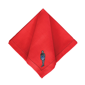 Julia Christian Man with a Gift in Grey & Blue