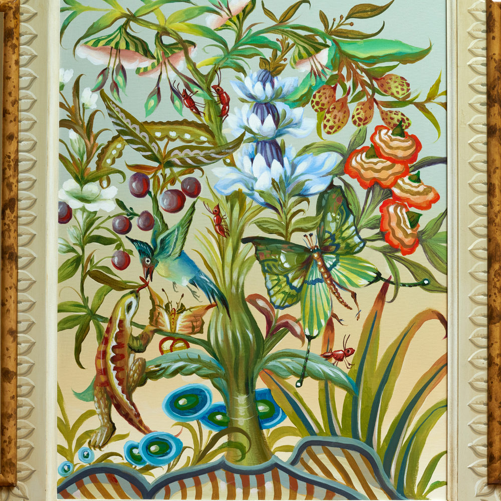 Fantasy Garden Butterfly Acrylic on Canvas