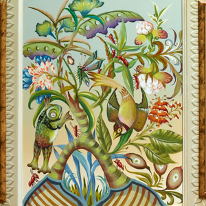 Fantasy Garden-Frog Acrylic on Canvas