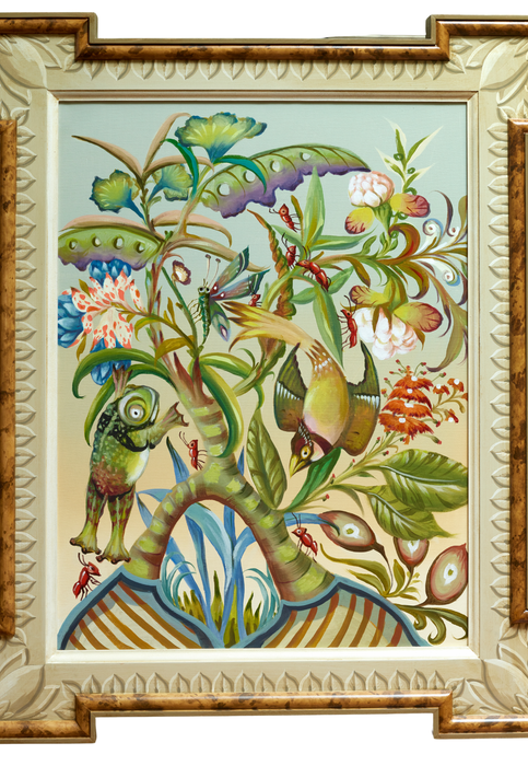 Fantasy Garden-Frog Acrylic on Canvas