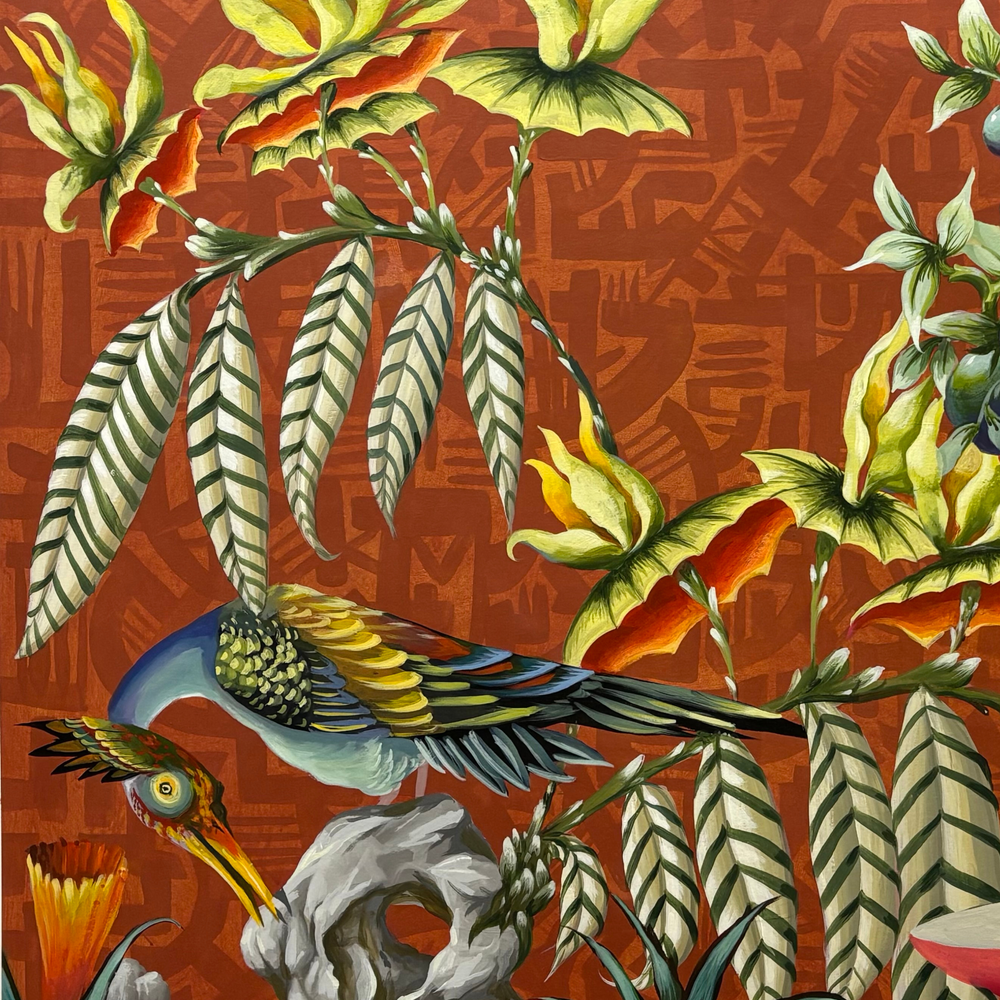 Paper Panel-Patio With Birds