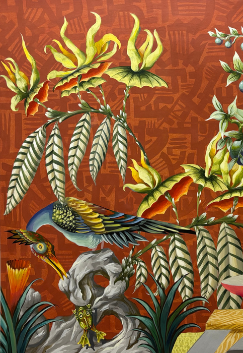 Paper Panel-Patio With Birds