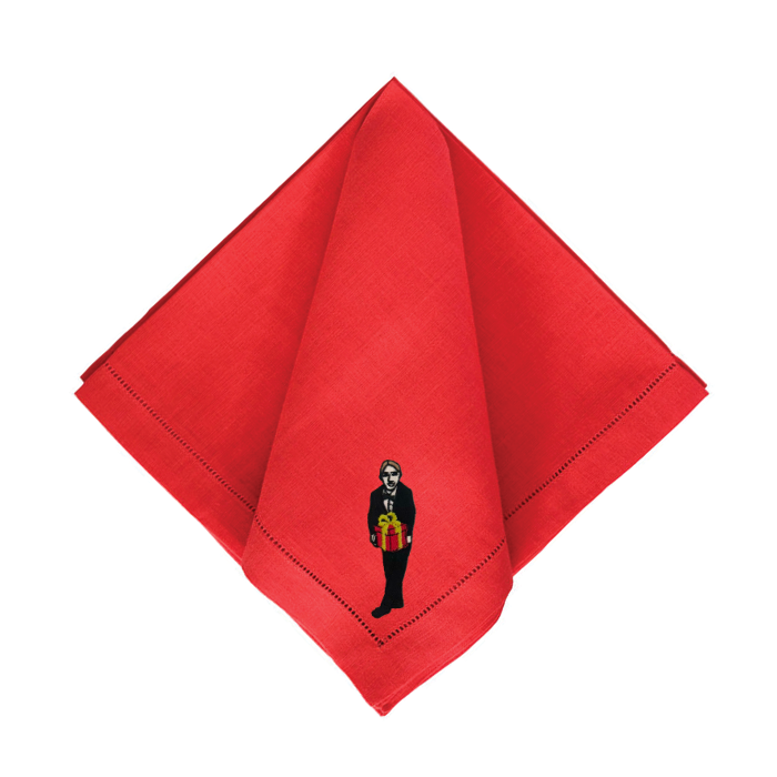 Julia Christian Man with a Gift in Black & Chartreuse