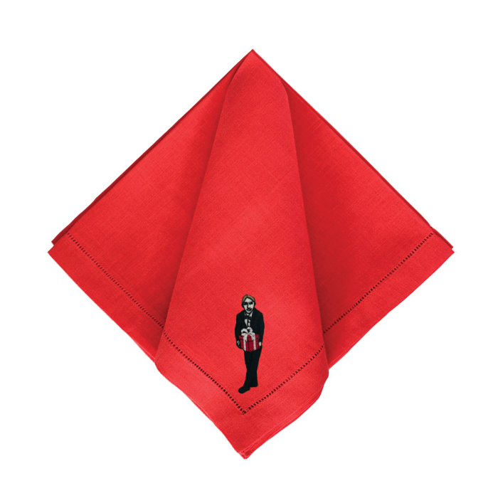 Julia Christian Man with a Gift in Black & Red