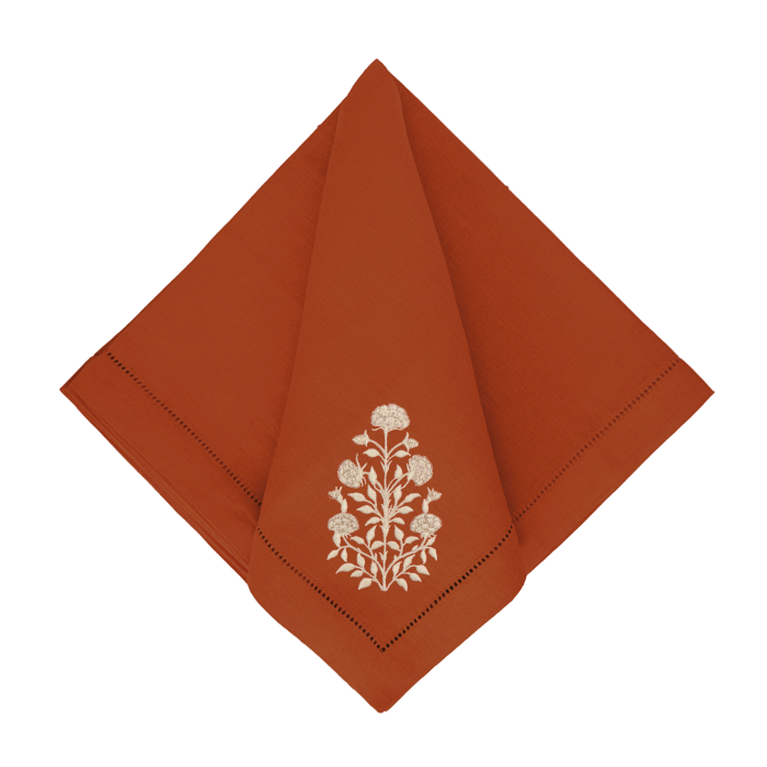 Fall Marigold Dinner Napkins-Sunset
