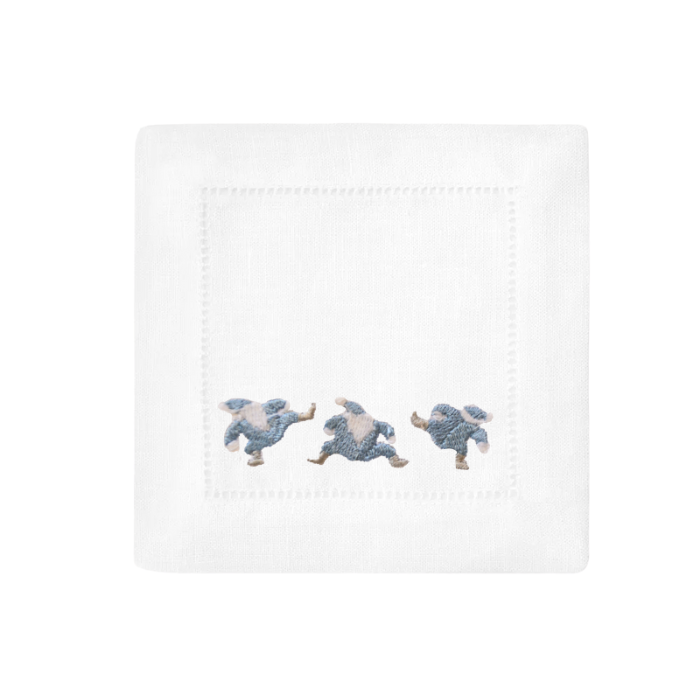 Frost & Silver Dancing Santa Cocktail Napkins