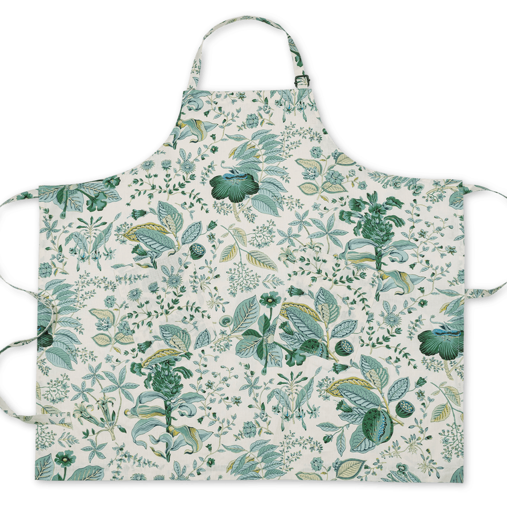 Pomegranate Emerald Linen Apron