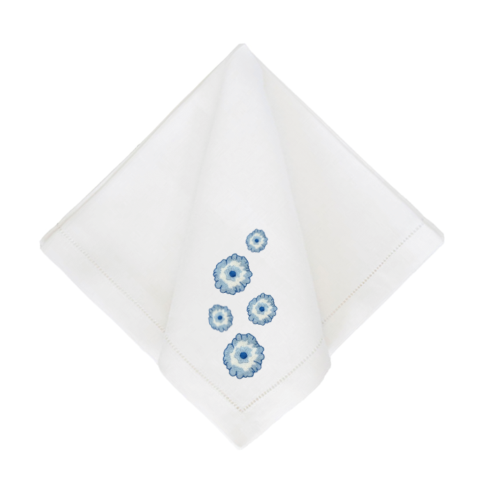 Bob Christian Snowy Floral Dinner Napkins