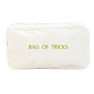 Bag of Tricks White Cosmetic Bag