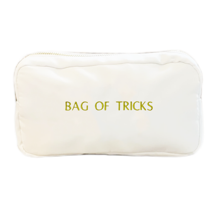 Bag of Tricks White Cosmetic Bag