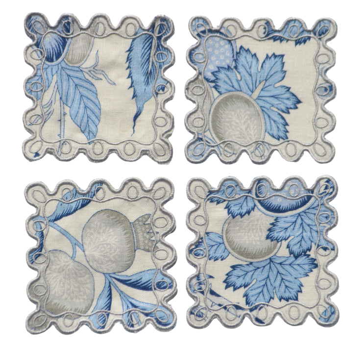 Campagne Bleu & Gris Cocktail Napkins