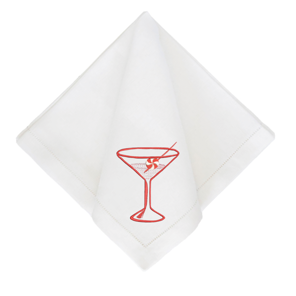 Peppermint Martini Dinner Napkins-Multiple Colors