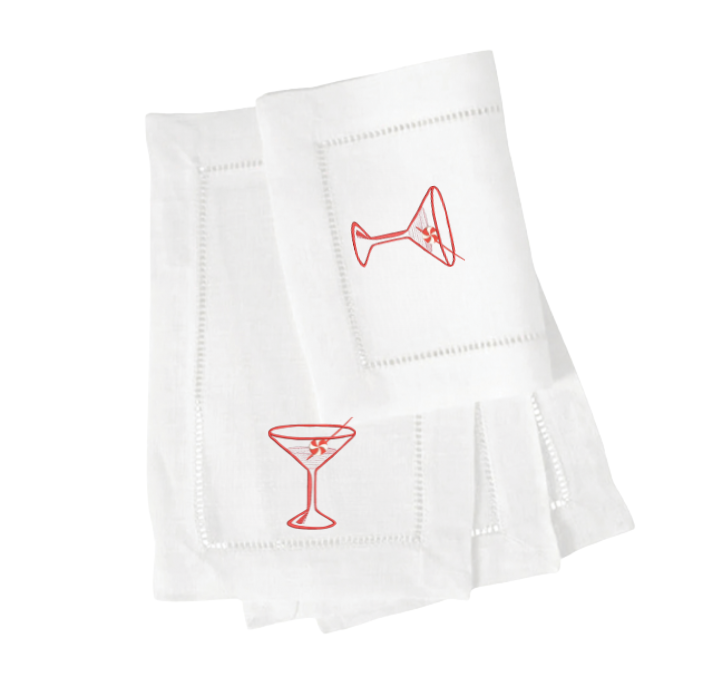 Festival 6 x 9 Peppermint Martini Cocktail Napkins-Multiple Colors