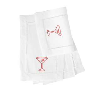 Festival 6 x 9 Peppermint Martini Cocktail Napkins-Multiple Colors