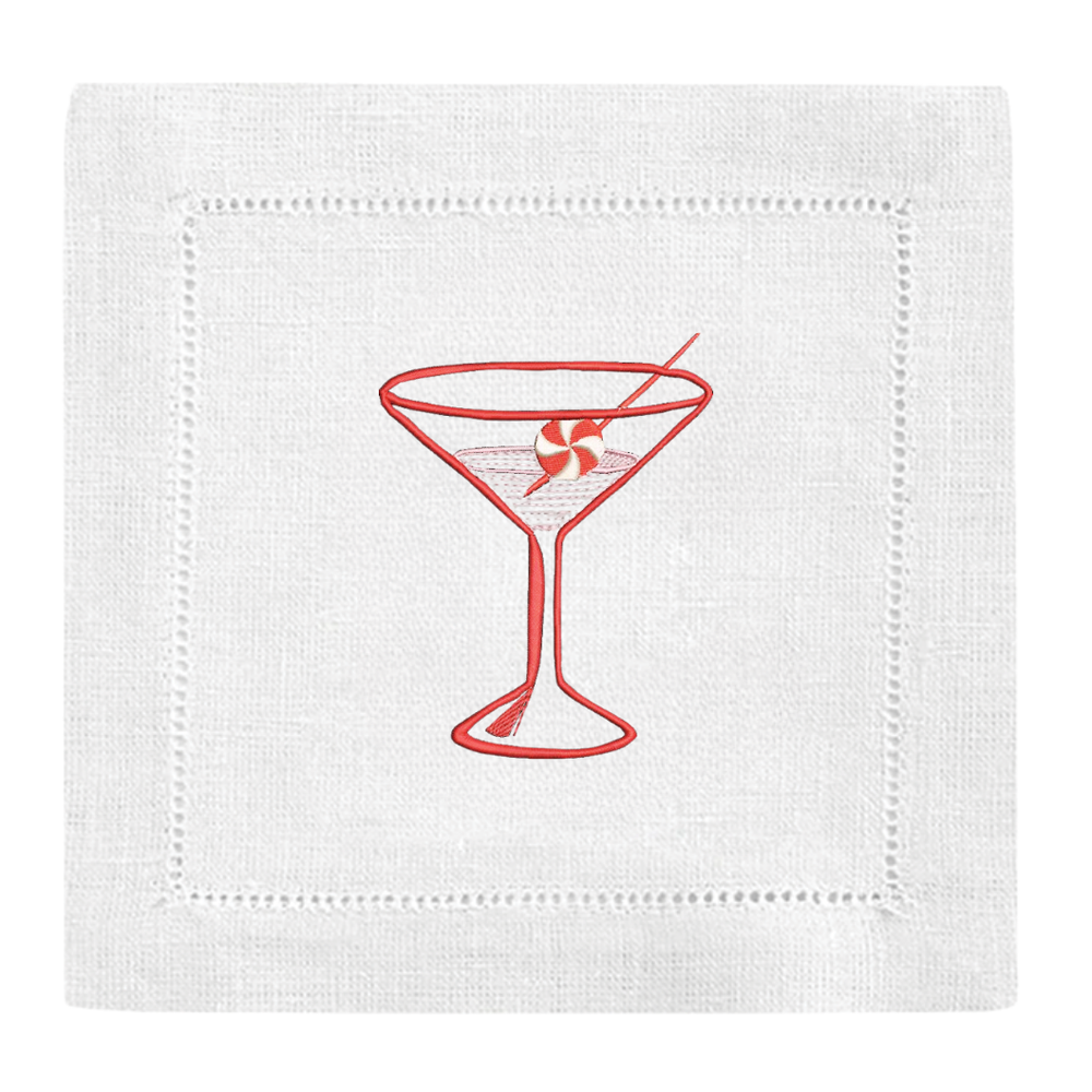 Peppermint Martini Cocktail Napkins-Multiple Colors